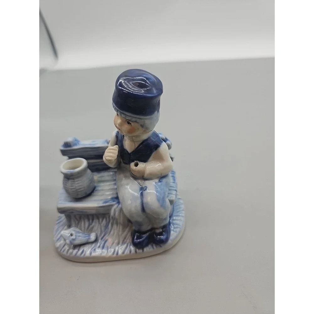 Blue Delft Fishing‎ Dutch Boy Figurine